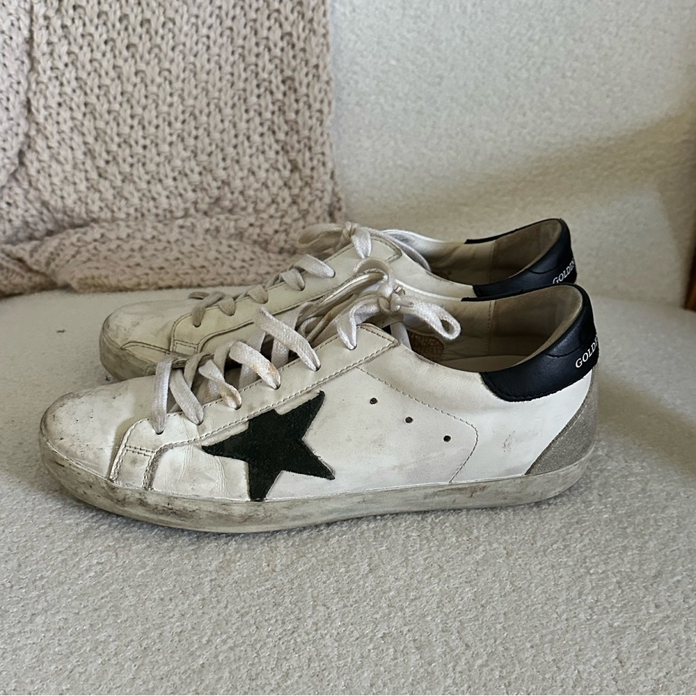 Golden Goose White/Black Sneakers (GG size 39/US size 9)
